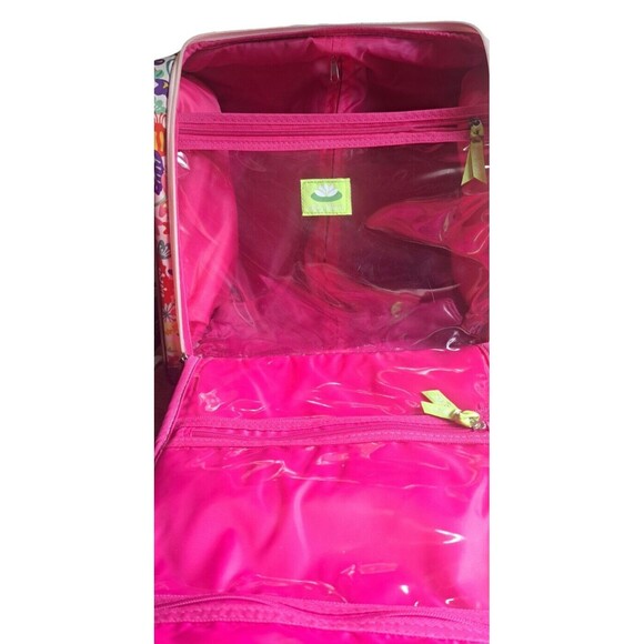 Lily Bloom Floral Wheeled Travel Suitcase Under Seat Carry on Overhead - Picture 3 of 15